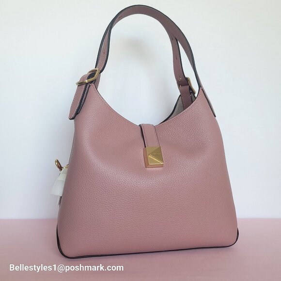 KATE SPADE Deco MEDIUM Pebbled Leather Crossbody Tote Bag- Dusk Rose⭐ - Picture 4 of 16